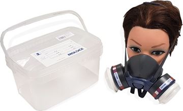 Image de 1/2 Masque Bi-Filtre M7002 complet avec box de rangement